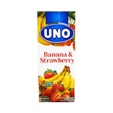 Uno Banana &amp; Strawberry Juice 180ML