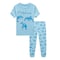 Boys Short Sleeve Long Pajama Set_Grey_3-4Y+