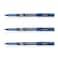 Pilot V7 Liquid Ink Roller Ball Pen - Blue Body, Blue Ink (Pack of 3)