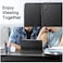 Case For Samsung Galaxy Tab A9 8.7 Inch, Slim Translucent Back Tri-Fold Stand Protective Tablet Cover, Support S Pen Charging, Auto Wake/Sleep (Black)