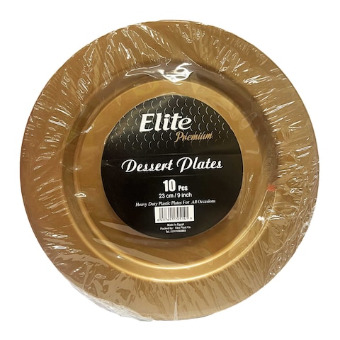 Elite Dishes - Medium - 10 Pieces - Gold