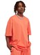 Mei Stylish Men's Casual Breathable Loose Shoulder Oversize Crew Neck T-shirt, L Size, Orange