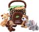 Plush Creations Jungle Animals Toy Set, Includes 4 Talking Soft Safari A Elephant Monkey Giraffe Tiger With House Carrier Great For Boys And Girls