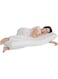 Moon Multi-Functional Soft And Comfortable Maternity Pregnancy Support For Sleeping Full Body Pillow Memory Foam White 135X35X13cm