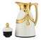 إبريق دلة عربي من نيسان 0.7 لتر معتمد من ESMA ، كريمي غير لامع أبيض وذهبي CAV-WG 0.7L