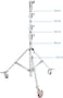 COOPIC Photo Studio Wheeled Roller Heavy Duty Stainless Steel Light Stand with Adjustable Height maximum up to 610cm and Detachable Wheels used for Soft box, Moonlight and Other Photographic Equipment