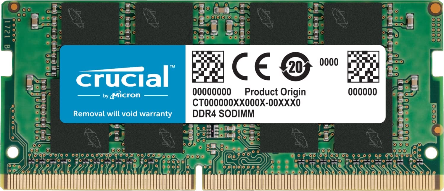 Crucial 8GB DDR4 3200 MT/s (PC4-25600) SODIMM 260-Pin Memory, CT8G4SFRA32A