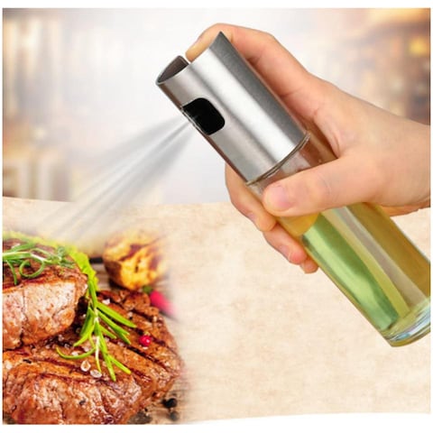 Generic Oil Spray Bottle Pump Glass Olive Cooking Stainless Steel Pot Leak-proof Drops