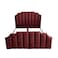 In House Taj Velvet Bed Frame - Queen - 200x160 cm - Burgundy