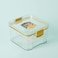 Royalford 460 ml Square Airtight Container With A Lid-Rf11257 Plastic Container With A Silicone Sealing Ring Fitted Lid Transparent Storage Container, Yellow