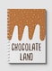 Lowha Spiral Notebook With 60 Sheets And Hard Paper Covers With Chocolate Land Design, For Jotting Notes And Reminders, For Work, University, School