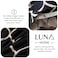 Luna Home King size 6 pieces, bedding set, black geometric design.