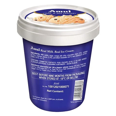 Amul Fruit &#39;N&#39; Nut Fantasy Ice Cream 125ml