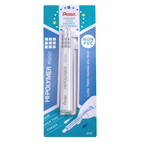 Pentel ZE82 Hi-Polymer Minic Eraser White