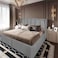 In House Shumt Linen Bed Frame - Queen - 200x150cm - Light Gray