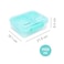 Eazy Kids 3/4/5 Compartment Convertible 1650ml Bento Lunch Box with 150ml Gravy Bowl - Green