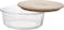 Royalford Round Glass Food Storage Container With Bamboo Lid, 950 ml Capacity