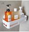 Generic Blooming Time Bathroom Shelf Wall-Mounted Suction Cup Hole-Free Toilet Sink Rack