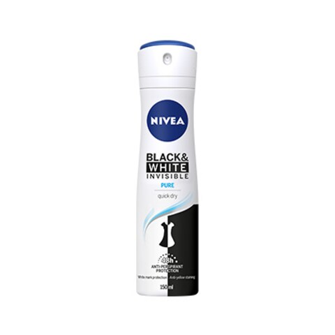 Nivea Black And White Invisible Silky Smooth Anti Perspirant Deodorant Spray 150ML