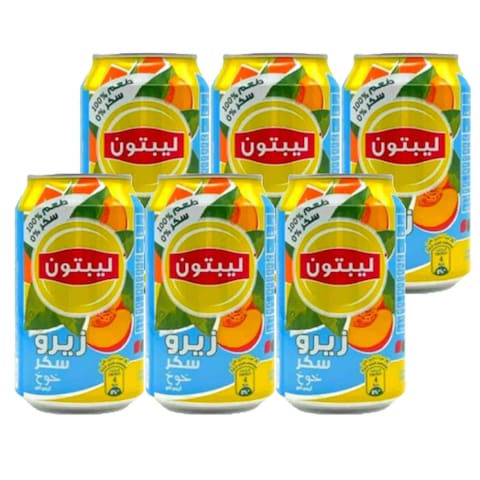 Lipton Ice Tea Drink Peach Flavor Zero No Added Sugar 330 Ml 6 Pieces