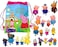 Am Anna - Am Anna 25Pcs Cartoon Peppa Pig Friends Toys Soft Head For Kids Gift With Bag