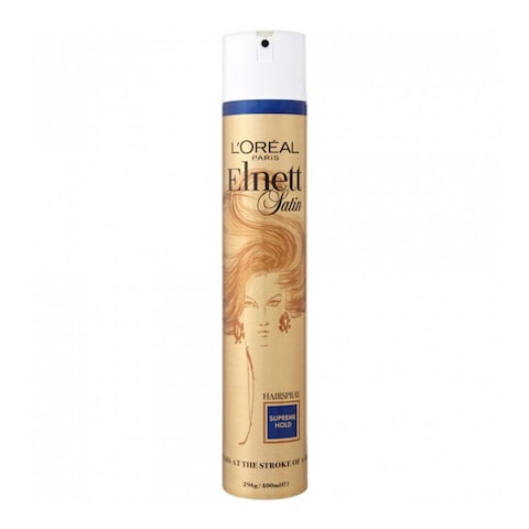 Buy LOreal Paris Elnett Satin Super Hold Hair Spray Gold 200ml in Saudi Arabia