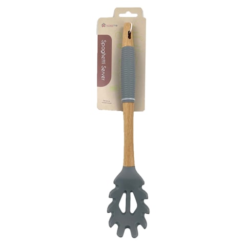Home Pro Silicone Head Spaghetti Server Blue And Beige