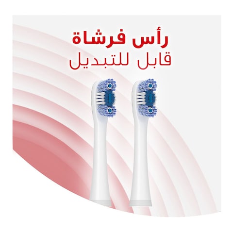 Colgate 360 Sonic Battery Powered Toothbrush Head Refills Optic White Soft Multi Pack 2 Pcs