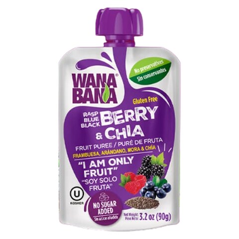 WanaBana Berries and Chia Puree 90g