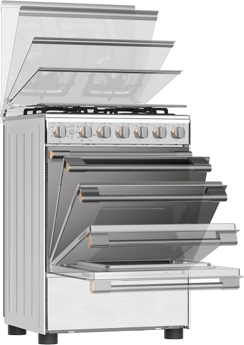 Toshiba Gas Cooker 60x60 Cm 4 Burners Steel - RB2-60G4GE(MR)
