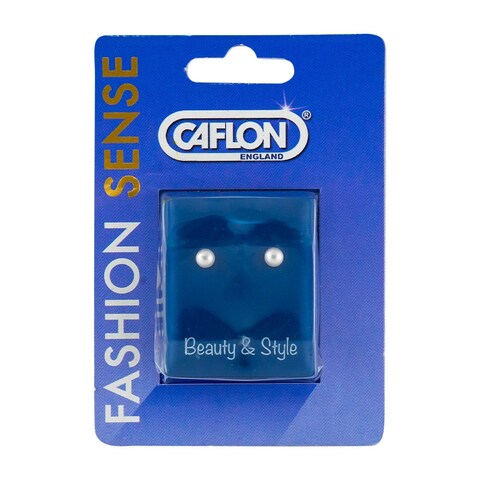 Caflon Fashion Sense Gold Plated Pearl Earring, 4 mm