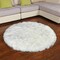 Super Soft Rabbit Fur Round Living Room Carpet With Anti Slip Bottom (Size 80CM)