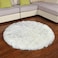Super Soft Rabbit Fur Round Living Room Carpet With Anti Slip Bottom (Size 80CM)
