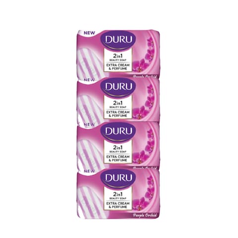 Duru Face and Body Soap with Orchid Scent - 100 gram - 4 Pieces