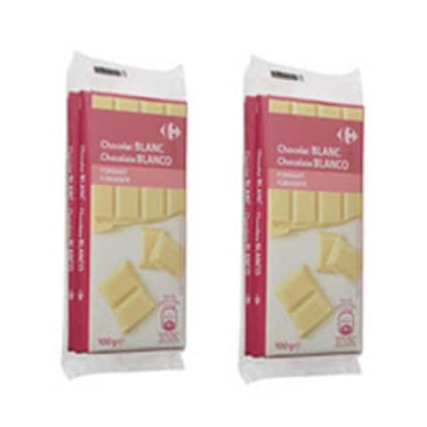 Carrefour White Chocolate 100GR X2