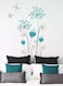 Spoil Your Wall Flower Design Wall Sticker Blue/Grey 70x100cm