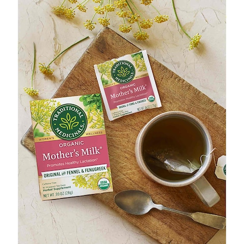 Traditional Medicinals Organic Mother&#39;s Milk Herbal Supplement 16 Tea Bags
