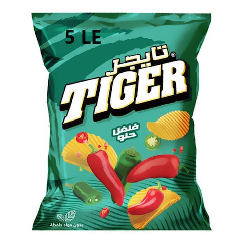 تايجر شرائح بطاطس مقلية - فلفل حلو - 45 جرام