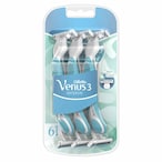 Buy Gillette Venus 3 Sensitive Skin Elixir Razor 6 Pieces in Kuwait