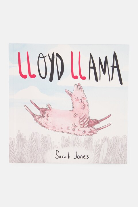 Sarah Jones Lloyd Llama Hardcover Picture Book, White Combo