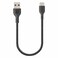 Promate Power Beam Anti-Tangle Data Sync And Charging USB Type-C Cable 25cm Black