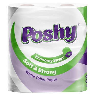 Poshy Economy Toilet Tissue Roll 4 Pack