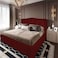 In House Shumt Linen Bed Frame - Queen - 200x140cm - Burgundy