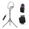 Generic-21 Inch LED Ring Light Photography Lamp Set Stepless Dimmable 3000K-6000K with Tripod Stand 3pcs Phone Holders Remote Control Carrying Bag for Selfie Makeup Live Streaming Vlogging