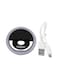 Generic - SG-11 Mini Rechargeable Phone LED Selfie Lamp Ring Black