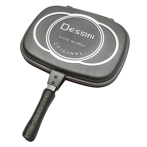 Royal Dessini Double Frying Pan 32Cm Blackred