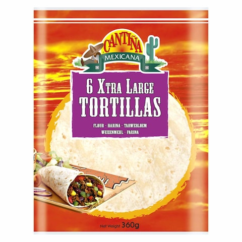 Buy Cantina Mexicana Xtra Large Tortillas 360g in UAE