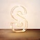 Golden Letter S Glowing with LED Lights 25cm