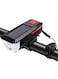 Generic Solar And USB Charging Bike Light Bicycle Bell Horn Lamp 12X4.5X10.5cm