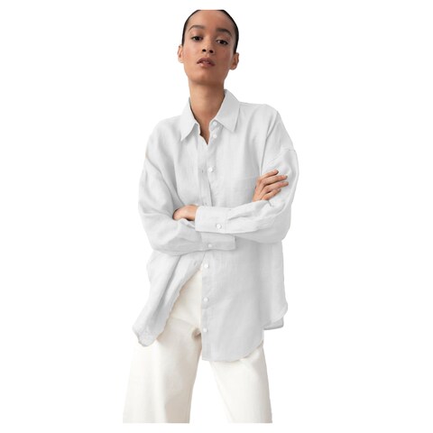 Women&#39;s Oxford Shirt - Medium - White